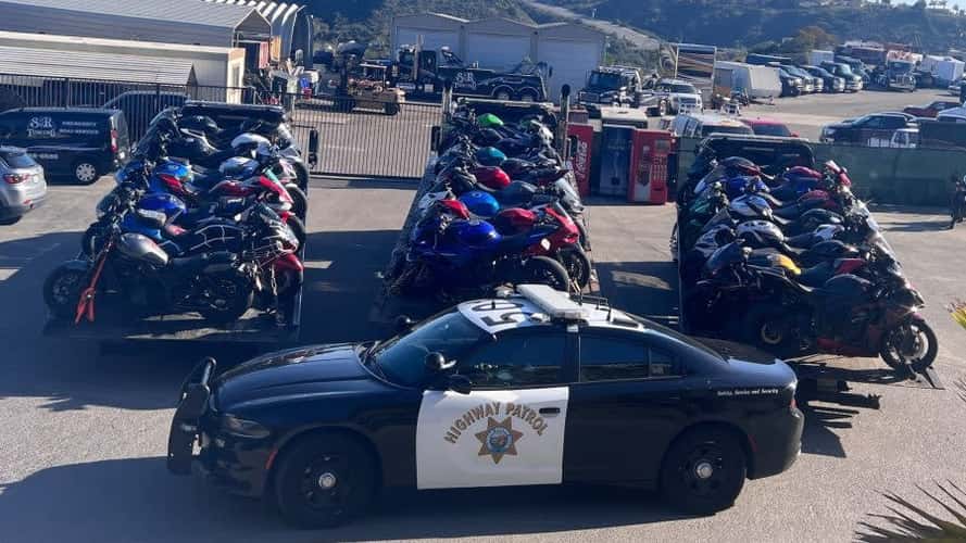 California Cops Impounded 30 Motorcycles for a Street Takeover
