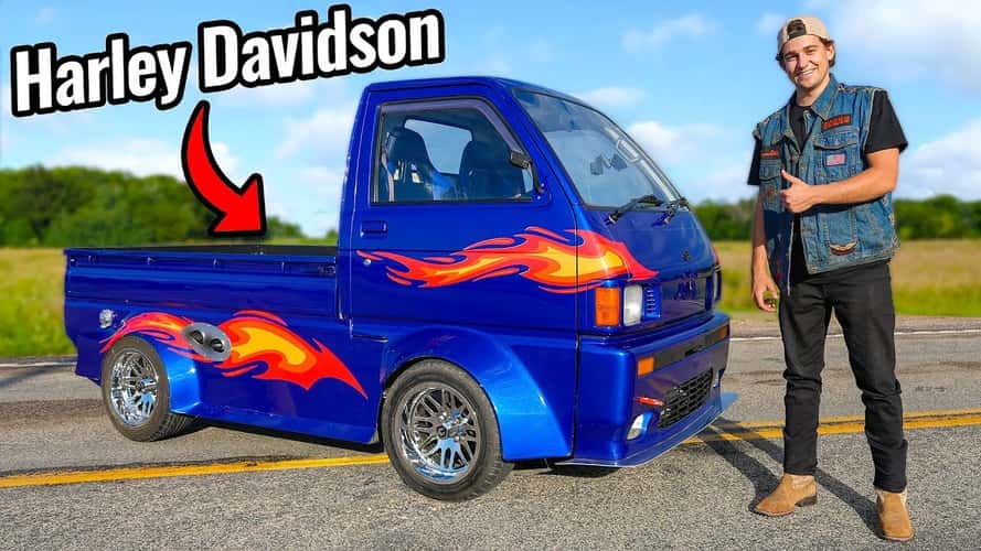Did This Harley-Swapped Mini Truck Make It To Sturgis? You'll Want to Hear It